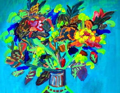 丙烯画技法——溅洒法