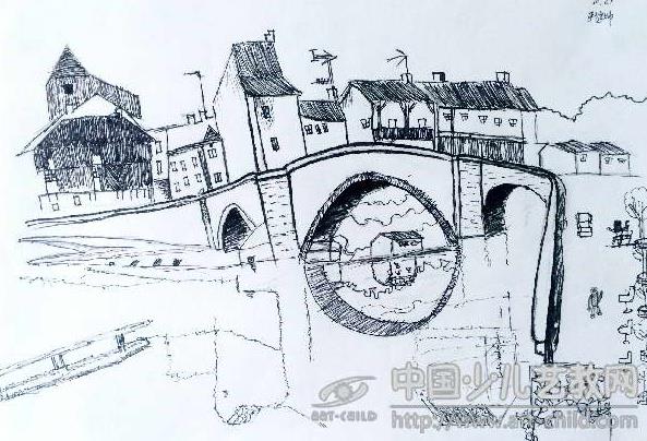 风景速写重随意线条的应用