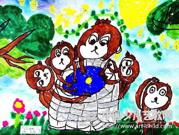 怎样画卡通猴子