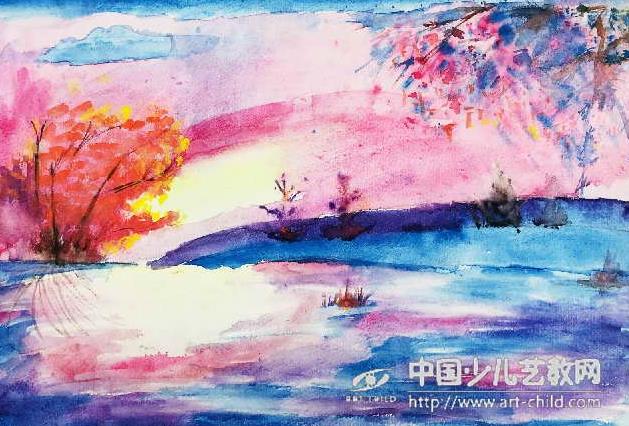 水彩画技法——对印法