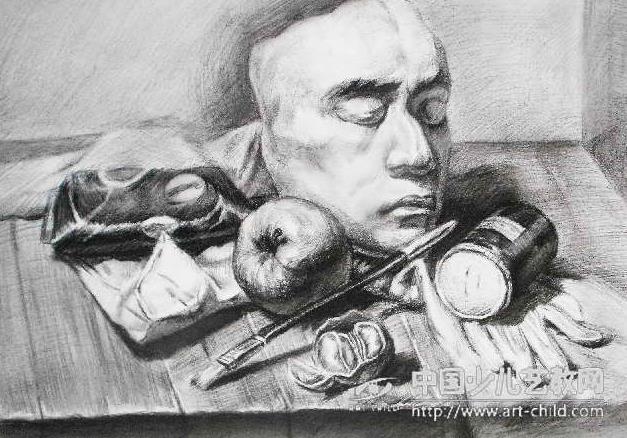 素描中的形体排线