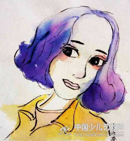 水彩人物写生用色规律