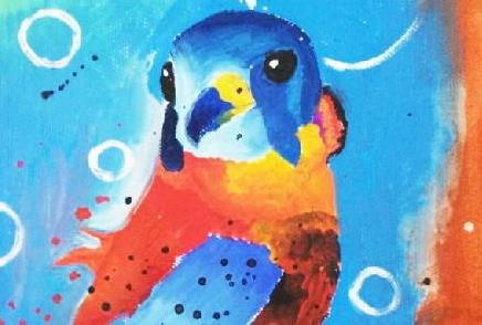 线描蜂鸟地画法