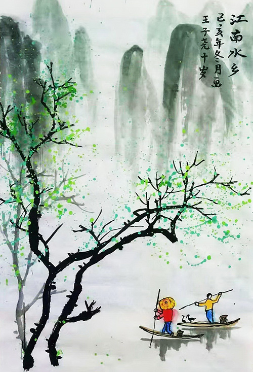 孩子们画笔下的山水风景，每一幅都让人流连忘返！
