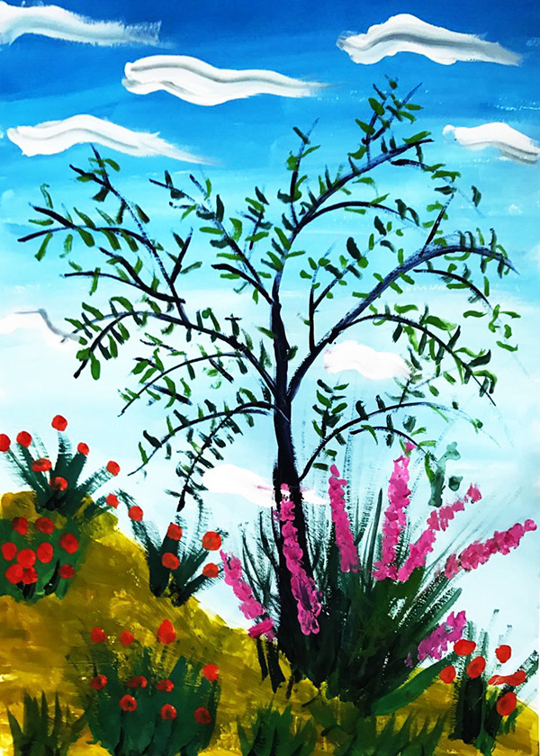 创意儿童画赏析——春天来了！