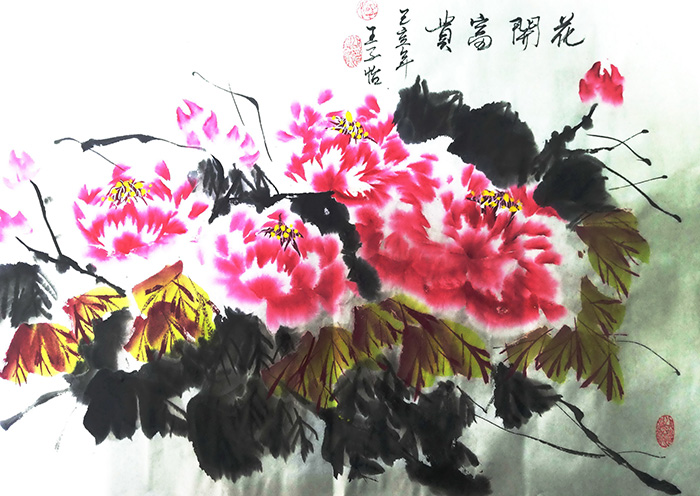创意儿童画赏析——国色天香牡丹花