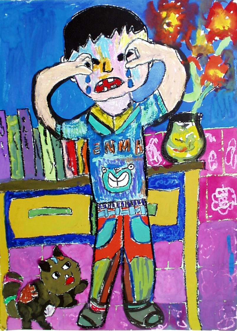 你为什么哭了？—《少儿画苑》国际少儿书画大赛作品赏析