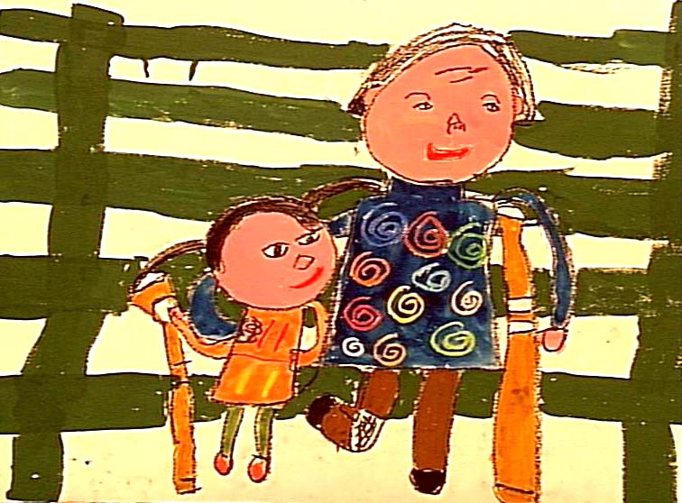 我是外婆的小拐杖—《少儿画苑》国际少儿书画大赛作品赏析