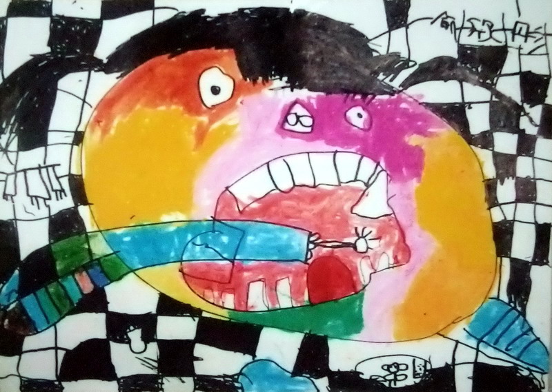 刷牙乐—《少儿画苑》国际少儿书画大赛作品赏析