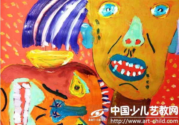 挤车—《少儿画苑》国际少儿书画大赛作品赏析