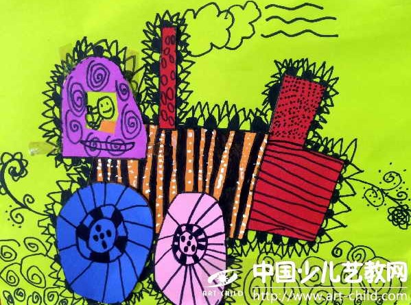 我的汽车—《少儿画苑》国际少儿书画大赛作品赏析