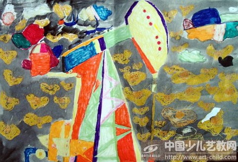 石油变成金毫子—《少儿画苑》国际少儿书画大赛作品赏析