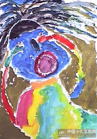 爱哭的妹妹—《少儿画苑》国际少儿书画大赛作品赏析