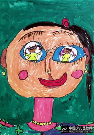 妈妈的眼睛—《少儿画苑》国际少儿书画大赛作品赏析
