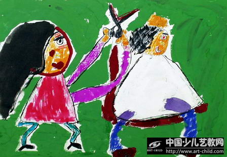 理发—《少儿画苑》国际少儿书画大赛作品赏析