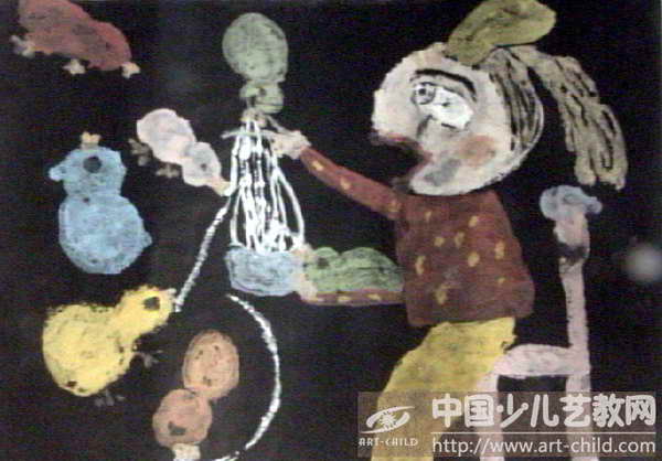 别吃我的面条-《少儿画苑》国际少儿书画大赛作品赏析