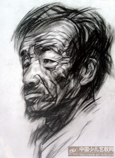 爷爷—《少儿画苑》国际少儿书画大赛作品赏析