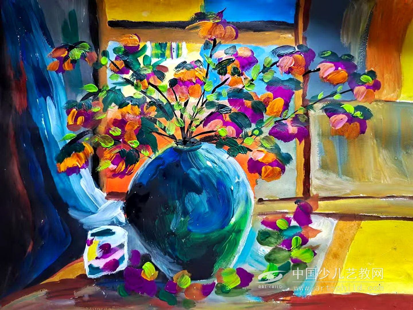 盛开的花朵—《少儿画苑》国际少儿书画大赛作品赏析