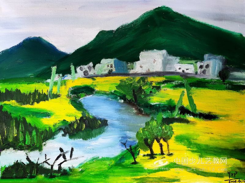 最美乡村—《少儿画苑》国际少儿书画大赛作品赏析