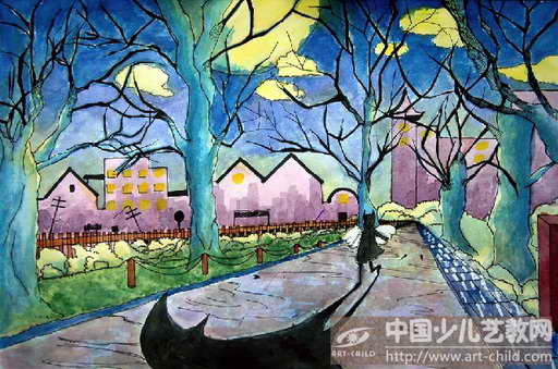 夜游症——《少儿画苑》国际少儿书画大赛作品赏析