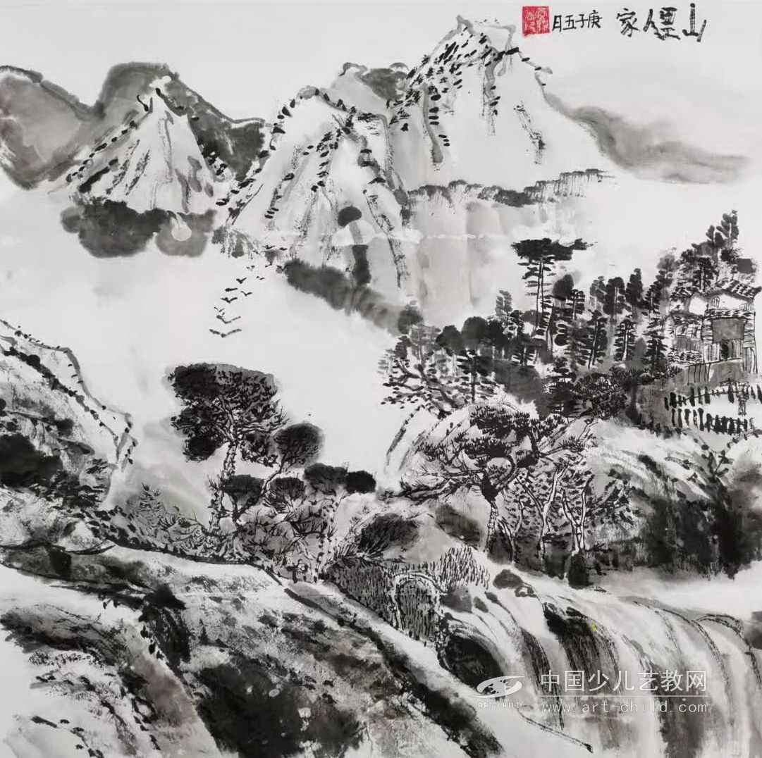 山里人家—《少儿画苑》国际少儿书画大赛作品赏析