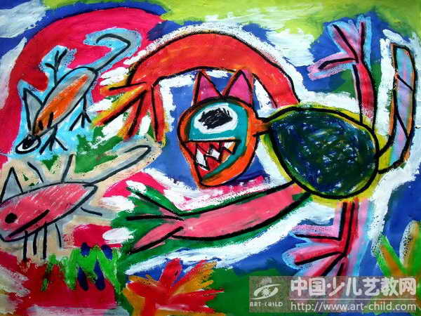 哪里跑——《少儿画苑》国际少儿书画大赛作品赏析