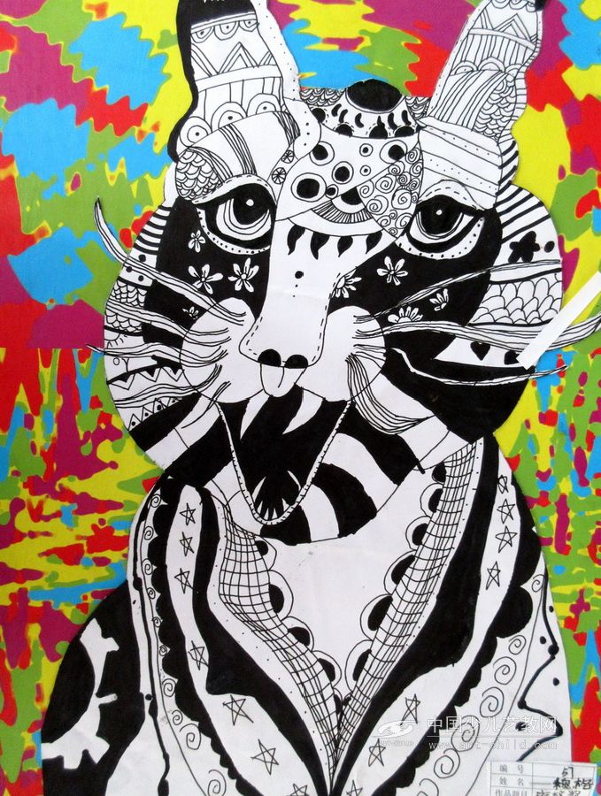 斑纹豹—《少儿画苑》国际少儿书画大赛作品赏析