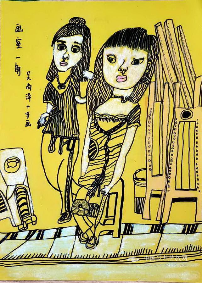 画室一角—《少儿画苑》国际少儿书画大赛作品赏析