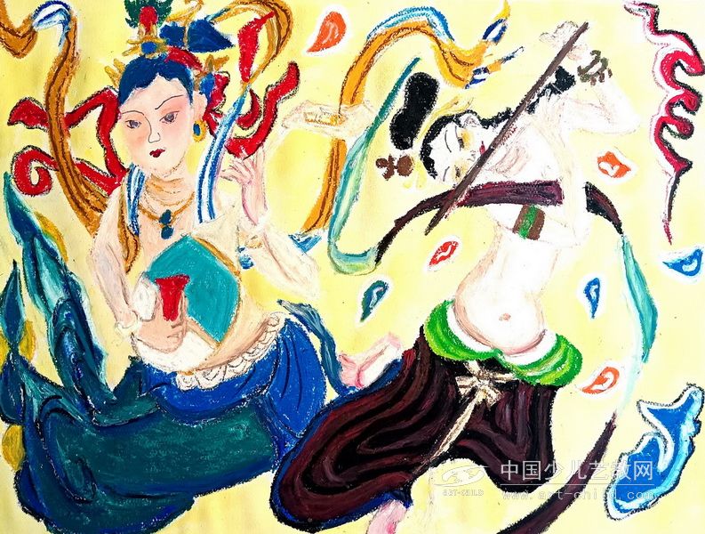 敦煌之舞—《少儿画苑》国际少儿书画大赛作品赏析