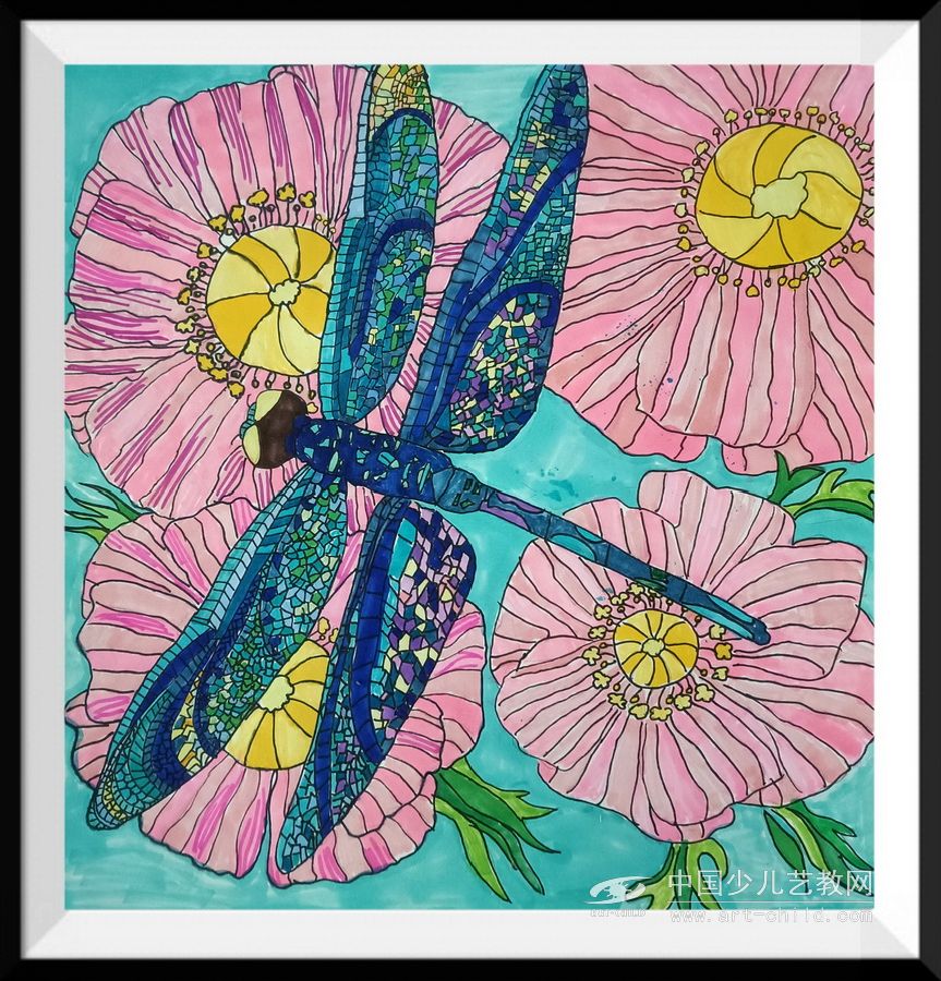 飞过花海的蜻蜓—《少儿画苑》国际少儿书画大赛作品赏析