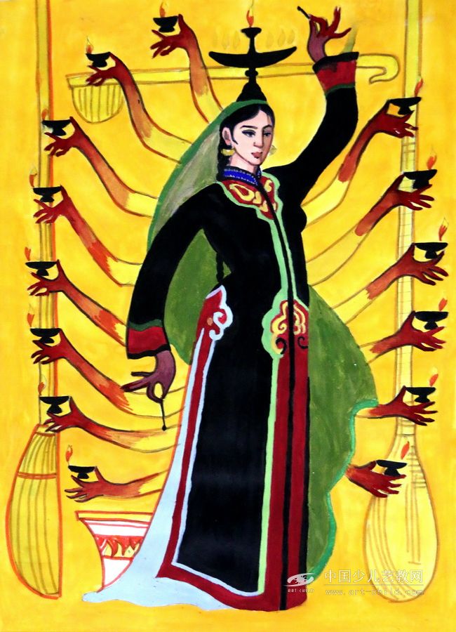 民族舞—《少儿画苑》国际少儿书画大赛作品赏析