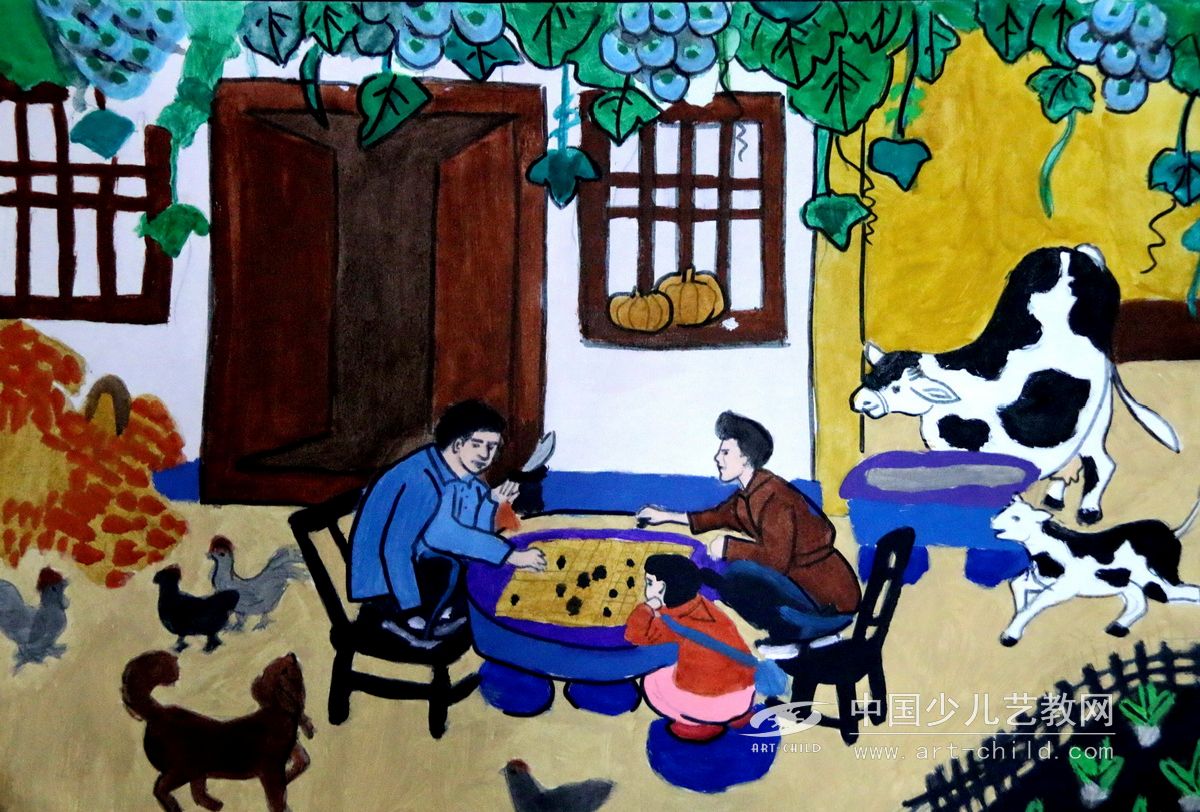 悠闲小日子—《少儿画苑》国际少儿书画大赛作品赏析
