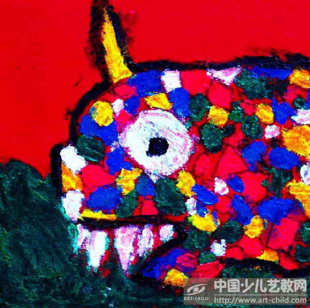 疯狂大嘴兽——《少儿画苑》国际少儿书画大赛作品赏析