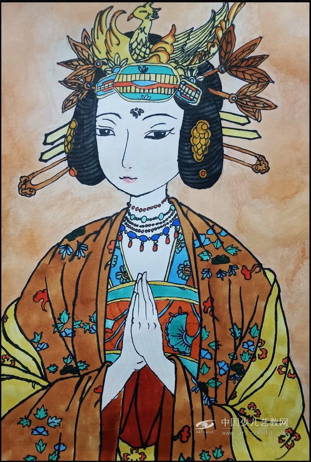 女皇武则天—《少儿画苑》国际少儿书画大赛作品赏析
