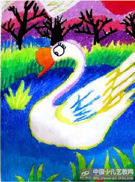 自由泳——《少儿画苑》国际少儿书画大赛作品赏析