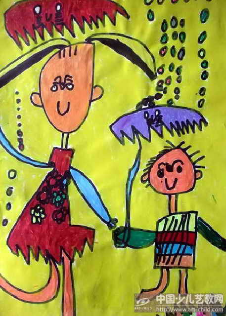 雨中漫步——《少儿画苑》国际少儿书画大赛作品赏析