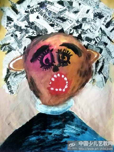 我的爸爸——《少儿画苑》国际少儿书画大赛作品赏析