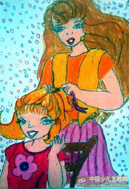 母爱——《少儿画苑》国际少儿书画大赛作品赏析