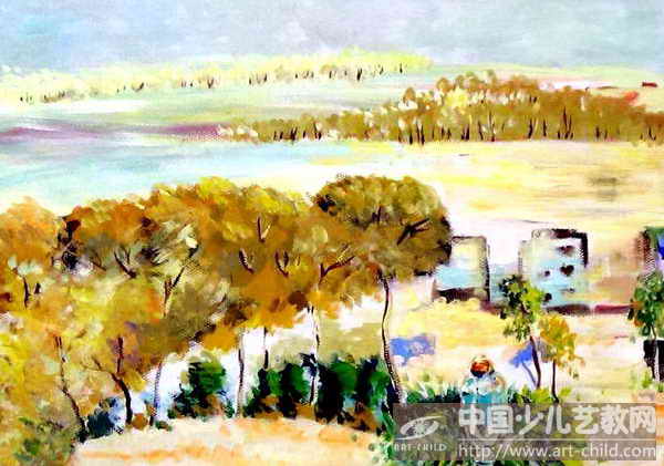 郊外——《少儿画苑》国际少儿书画大赛作品赏析