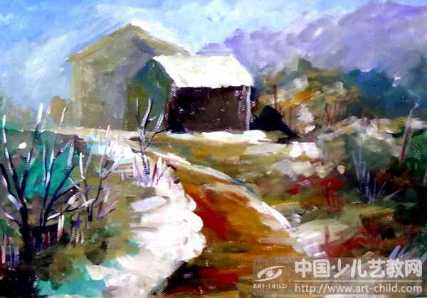 雪——《少儿画苑》国际少儿书画大赛作品赏析