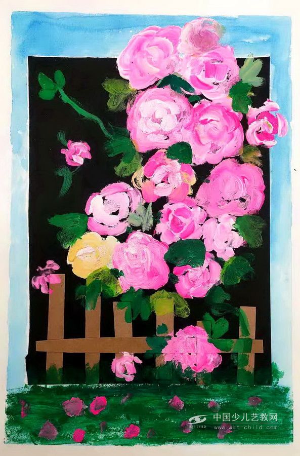 美丽的蔷薇—《少儿画苑》国际少儿书画大赛作品赏析