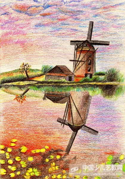 风车——《少儿画苑》国际少儿书画大赛