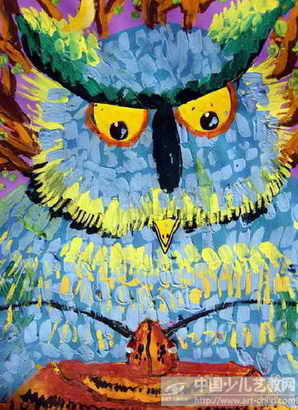 猫头鹰的对话——《少儿画苑》国际少儿书画大赛