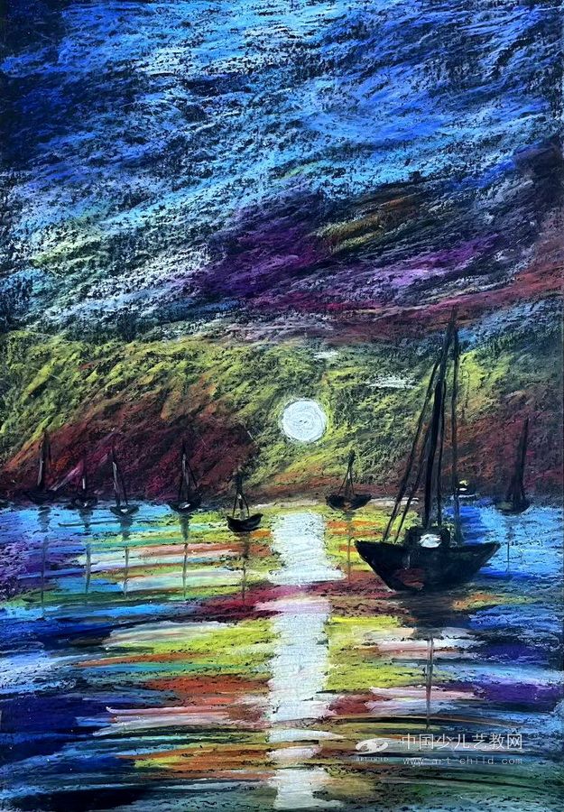 落日余晖—《少儿画苑》国际少儿书画大赛作品赏析