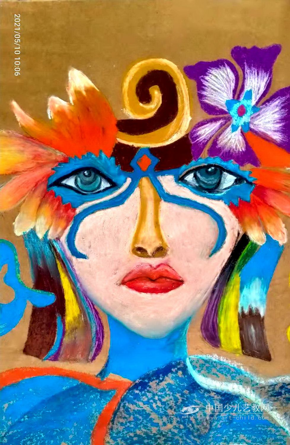 梦幻女郎—《少儿画苑》国际少儿书画大赛作品赏析