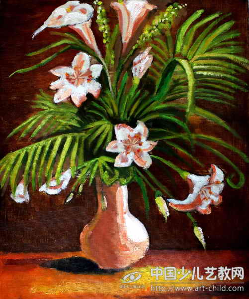 瓶花——《少儿画苑》国际少儿书画大赛