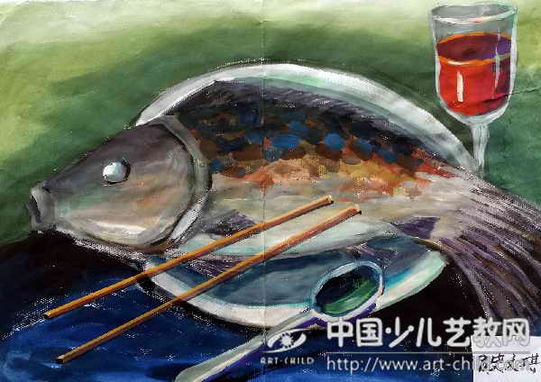 鱼悦酒香——《少儿画苑》国际少儿书画大赛