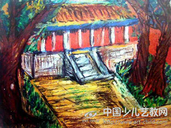 古寺——《少儿画苑》国际少儿书画大赛