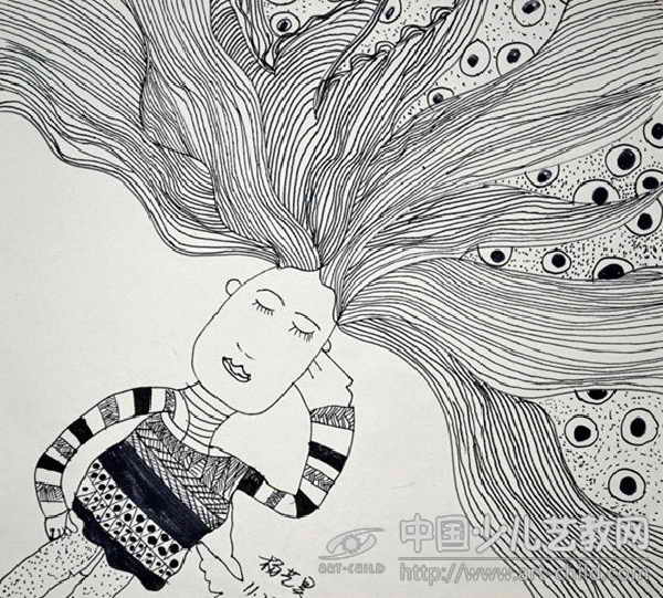 飞扬的发丝——《少儿画苑》国际少儿书画大赛