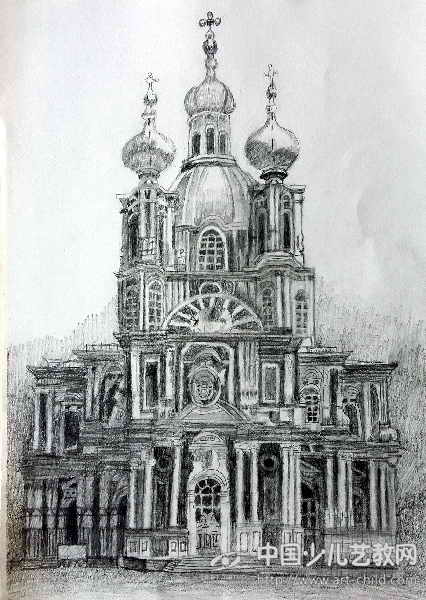 庄严的教堂——《少儿画苑》国际少儿书画大赛